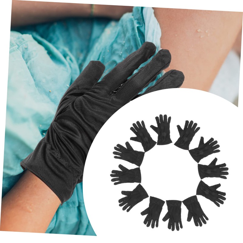 Mobestech 6 Pairs Cotton Gloves for Jewelry Handling Coin Inspection