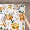 JarThenaAMCS Fall Shower Curtain Pumpkin Leaves Bathroom Curtain with Hooks