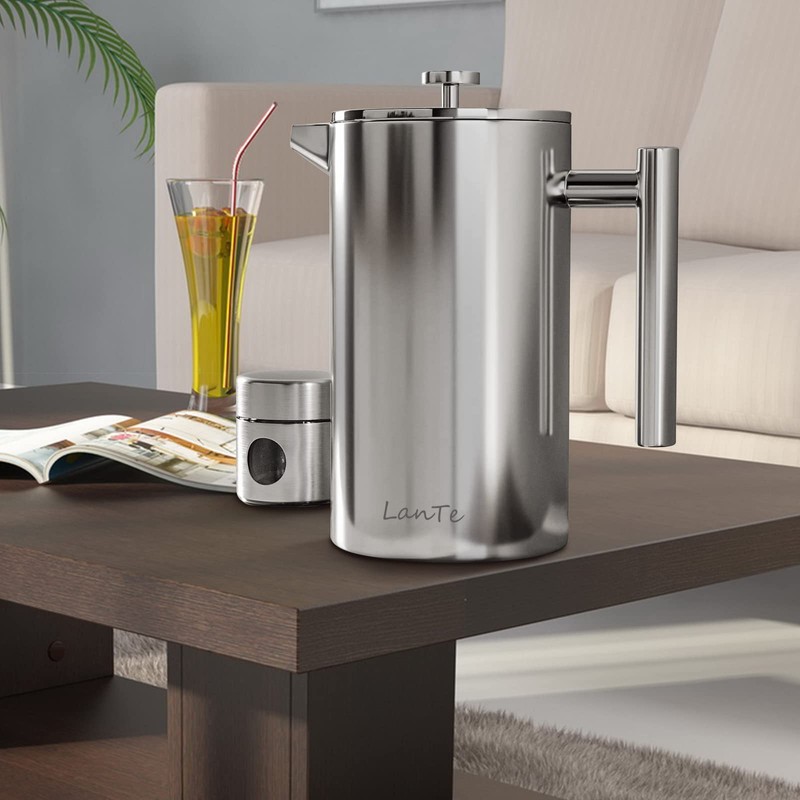 French Press Coffee Maker, Double Insulated 304 Stainless Steel Coffee
