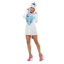 Smiffys 47772M Unicorn Costume, Women, White, M - UK Size 12-14