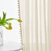 Treatmentex Boho Curtains with Pompoms, Eyelets, 140 cm Wide, Transparent