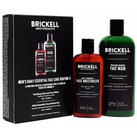 Brickell Men's Daily Essential Face Care Routine II, Purifying Charcoal Face Wash and Daily Essential Face Moisturizer, Natural and Organic, Scented