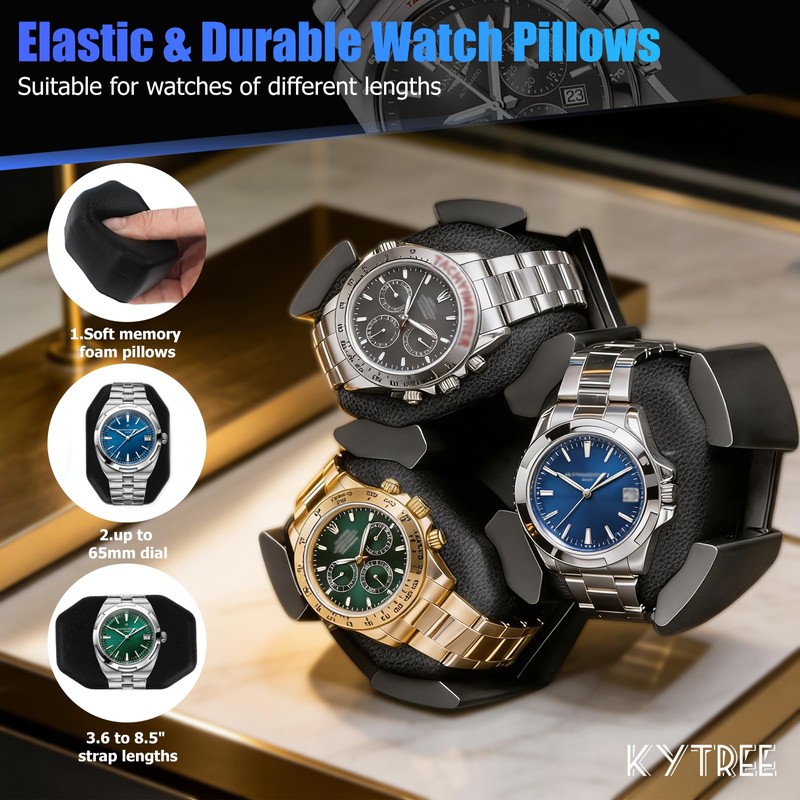 Kytree Watch Winder for Automatic Watches, 6 Watch Rotator with
