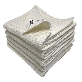 Imabari Towel Face Towel, Set of 5, Waffle Weave, Off-White, 13.8 x 33.5 inches (35 x 85 cm)