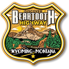 Beartooth Highway Magnet by Classic Magnets, 3.1" x 3", Collectible Souvenirs Made in The USA