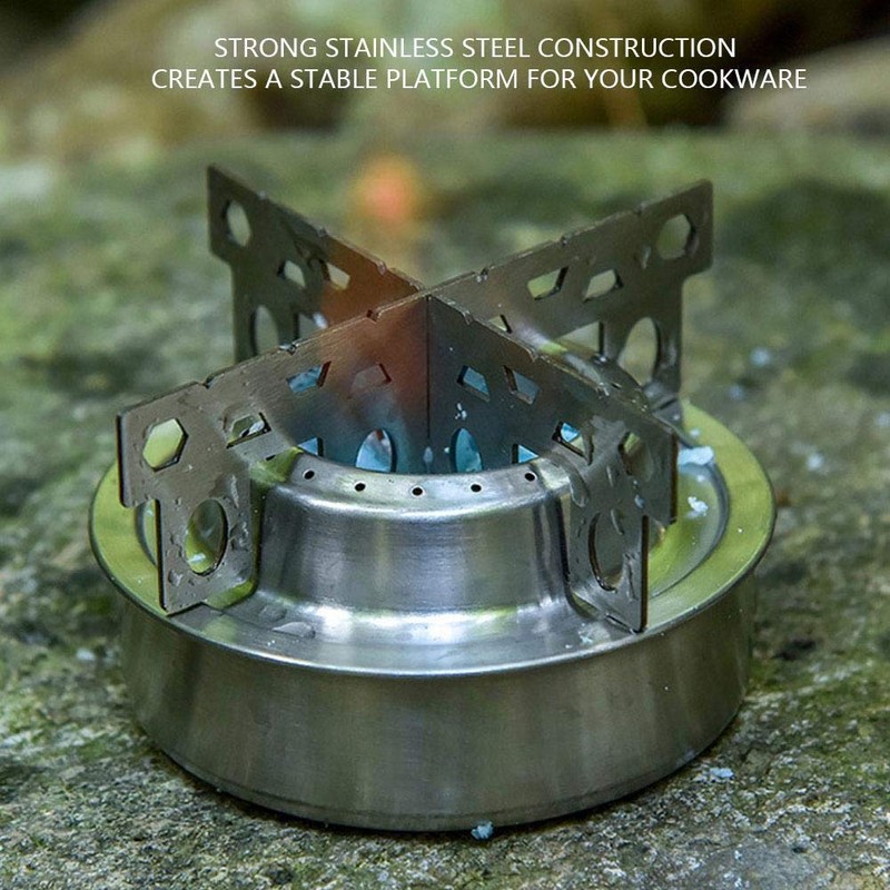 VGEBY1 Camp Stove, Outdoor Multi-Function Ultralight Stainless Steel Alcohol Stove