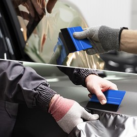 WRAPXPERT Blue Felt Squeegee Kit, 2 Pcs Vinyl Squeegee for Crafts & Car Wrap, Medium Hardness