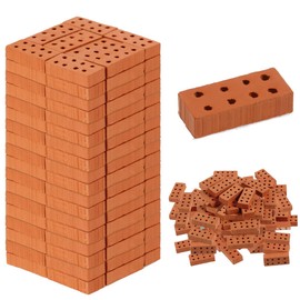 NHPY Mini Brick Miniature Brick Mini Model Bricks Building Bricks for DIY Building Dollhouse Garden Ornament House Toy Decoration, 0.79 x 0.39 x 0.2 Inches, Pack of 50, bronze