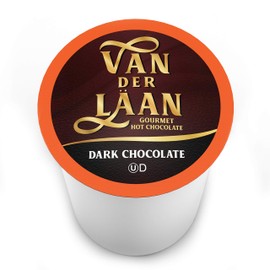 Van Der Laan Chocolate Hot Cocoa Pods, Dark Chocolate Gourmet Dutch Chocolate Compatible with Keurig K Cup Brewers, 40 Count
