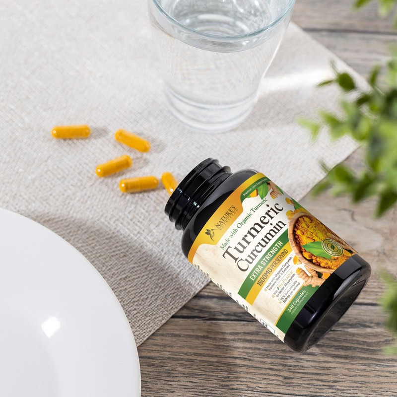 Turmeric Curcumin Supplement 1500mg - Organic Tumeric & BioPerine Black