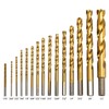 HUAZHICHUN Titanium Twist Drill Bits Set - 16 Pieces Premium