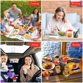 3 Pack Salt and Pepper Pots Salt and Pepper Shakers in a Range of Sizes Pepper Set for Home, Camping, Picnics, Lunch Boxes Transparent Salt Pepper Set