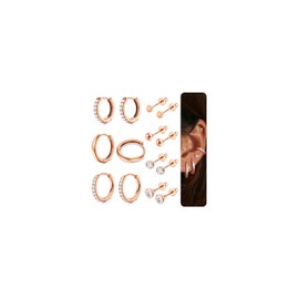 LOLIAS Earrings 925 Silver Stud Earrings for Women Hypoallergenic Hoop Earrings and Stud Earrings Set for Women Small Stud Earrings for Multiple Piercing Ear