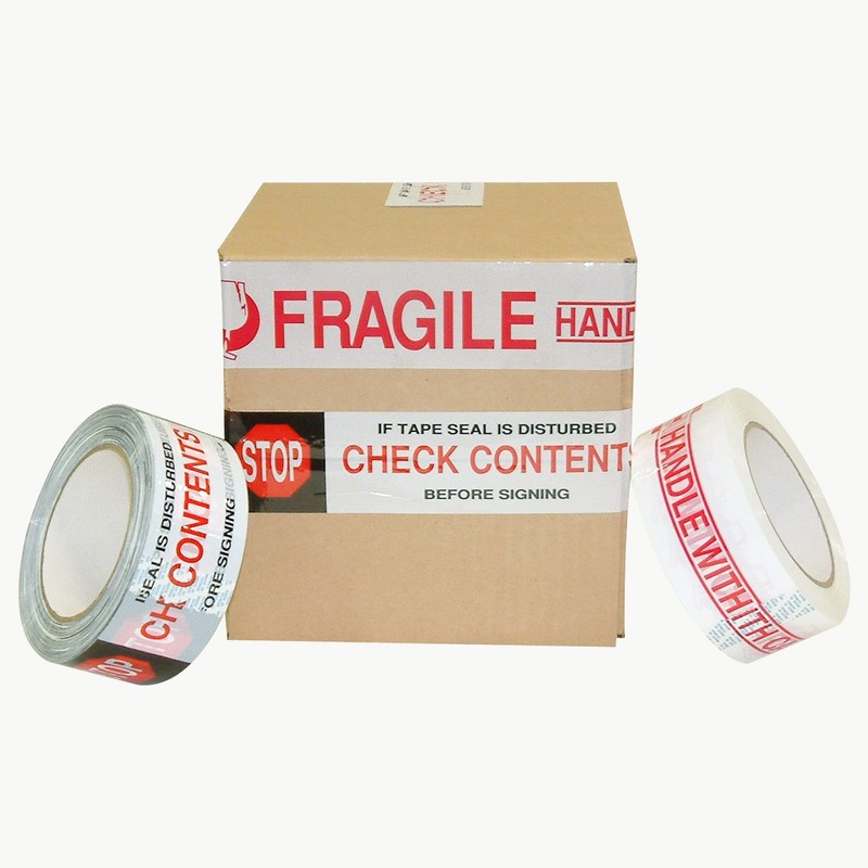 JVCC PP20 Printed Packaging Tape: 2 in. x 110 yds.