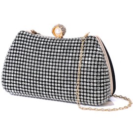 Baisikou 3-way Party Bag, Women's, Wedding Bag, Pearl, Handbag, Clutch Bag, After-party, Reception, Graduation Ceremony, black-B