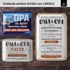 LANOLU Retro Blechschild OPAS SERVICE - Schild Werkstatt OPA -