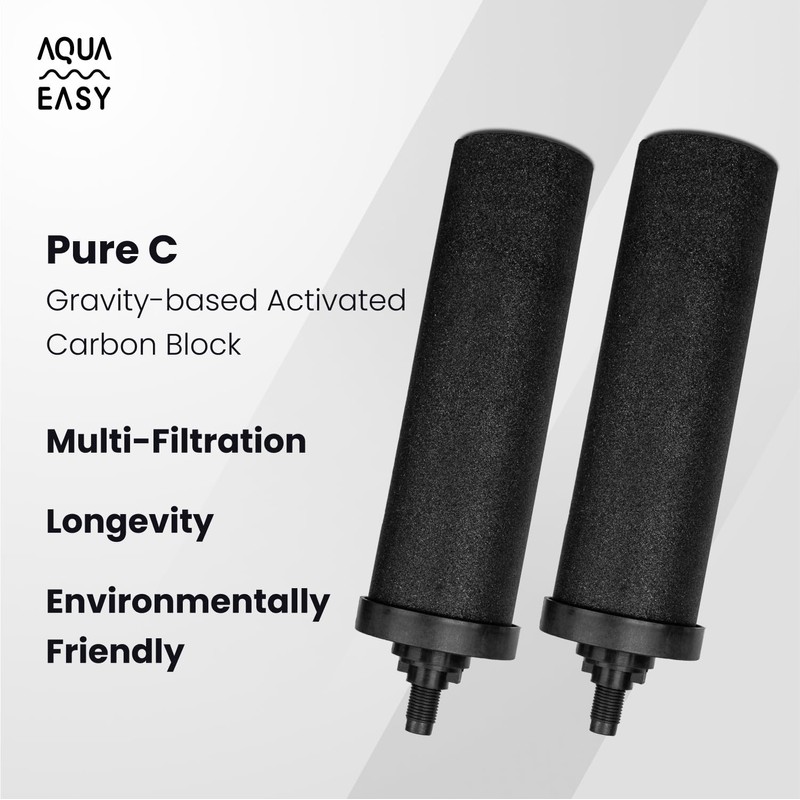 AquaEasy BB9 Activated Carbon Water Filter Candle(2 Piece) Replacement Gravity