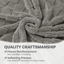 Good Nite Throw Blanket Flannel Fluffy Blanket Versatile Soft Blanket for bed Sofas Couch Bedroom and Offices (Grey 200x150 cm)