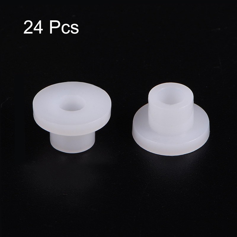sourcing map 24pcs Flanged Sleeve Bearings Plastic Bushings ID 4.2mm