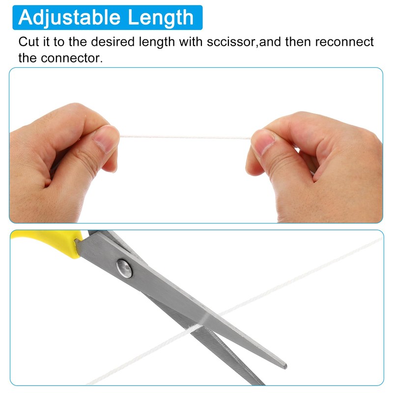 PATIKIL 1.5M 4.9ft Ceiling Pull Chain, 8 Pcs Pulls String