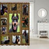 Feelyou Doberman Shower Curtain 72"x72" Cute Dog Puppy Bath Curtain