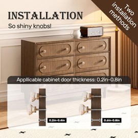 Crystal Cabinet Knobs Cabinets Knob, 4 Pack Flower Antique Brass Vintage Glass Clear Crystal Small Pull for Closet Dresser Drawers Cupboard Wardrobe, Alloy Retro Pulls Old Style Bronze Drawer Handle