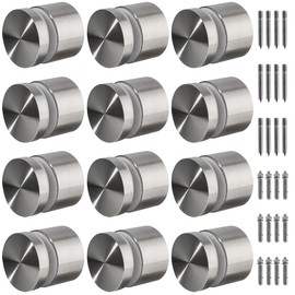 12 Pack LukLoy SS316 Solid 1.32lb Heavy Duty Glass Railing Standoff Hardware for Balcony Stair Balustrade, 2" Stair Glass Railing Standoffs Pins (Marine Grade)