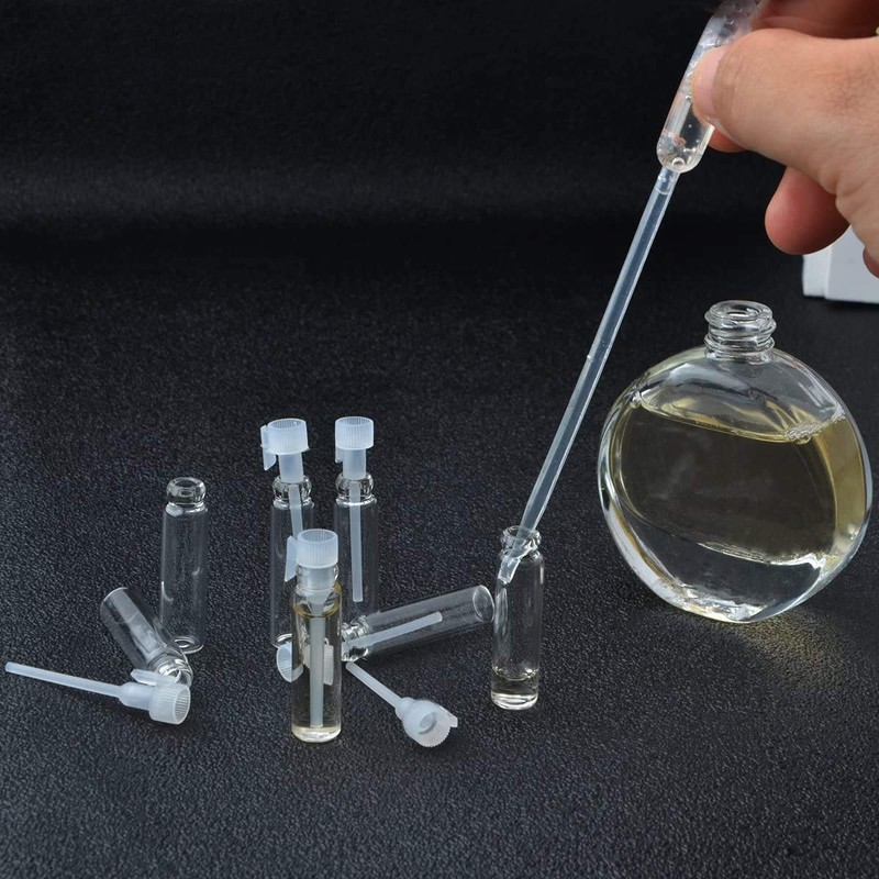 Enslz 100 x Mini Essential Oil Sample Bottles Aromatherapy