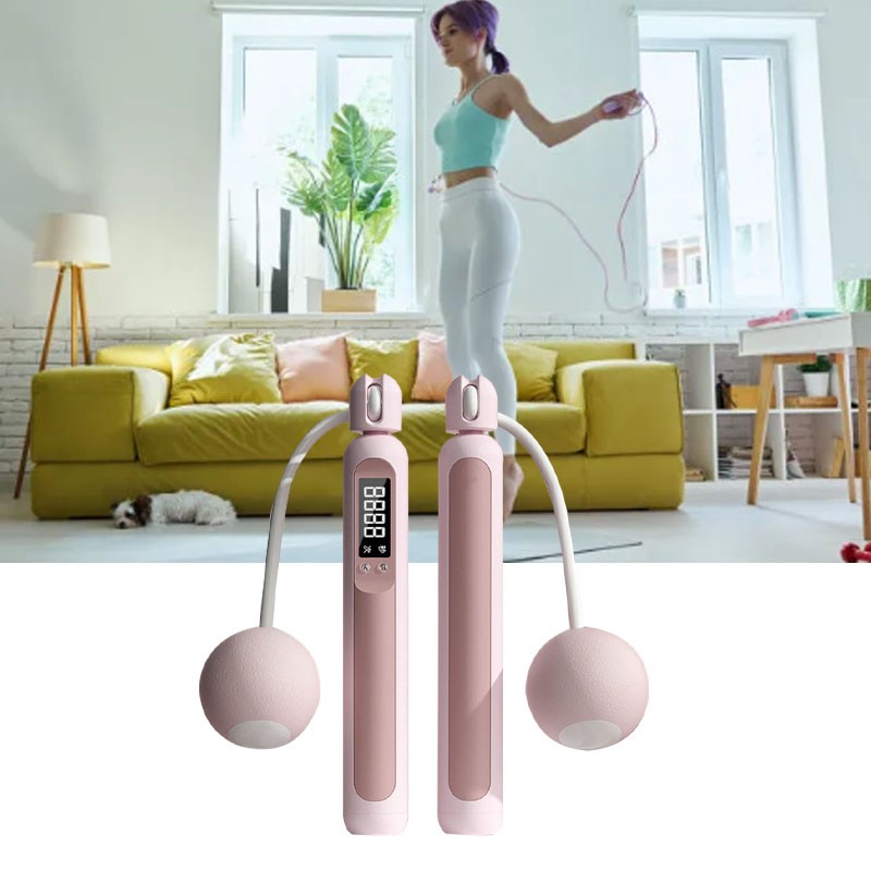 Jump Rope with Counter Rechargeable Cordless Weighted Smart Skipping Rope