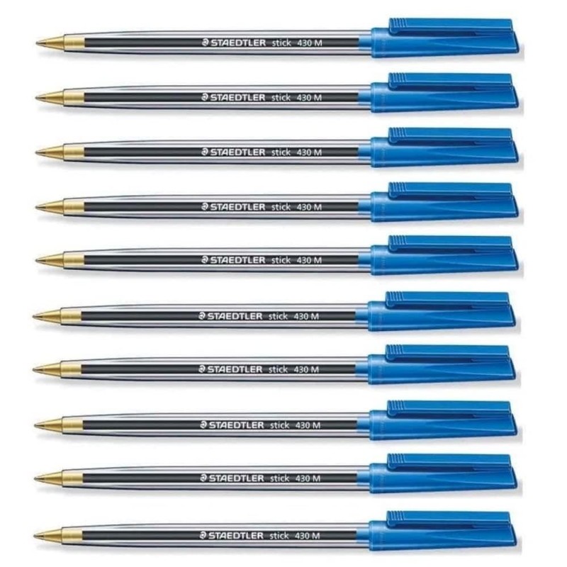 STAEDTLER 430 M-3 Stick Document 0.35mm Ball Pen, Blue