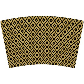 Mugzie 16 Ounce Stainless Steel Cocktail Shaker/Martini Shaker with Wetsuit Cover - Black & Gold Triangles