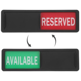 DIYEAH 1 Set Privacy Door Sign Vacant Occupied Sign Slider Reserved Door Indicator Sign In Use Available Sign for Home Office Hotles Hospital Conference Room Black