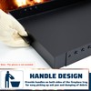 Pearwow Rectangle Fireplace Tray Small Size,13" Front to Back Adjustable