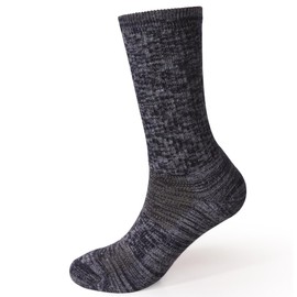 EnerWear 4 Pack Women's Merino Wool Outdoor Hiking Trail Crew Socks (Shoe Size 4-16½, Blue/Grey/Black/Tan)