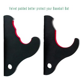 Baseball Bat Display Rack Softball Bat Holder for Horizontal Display Wooden Bat Rack for Memorabilia and Collectible (1 Tier), Black