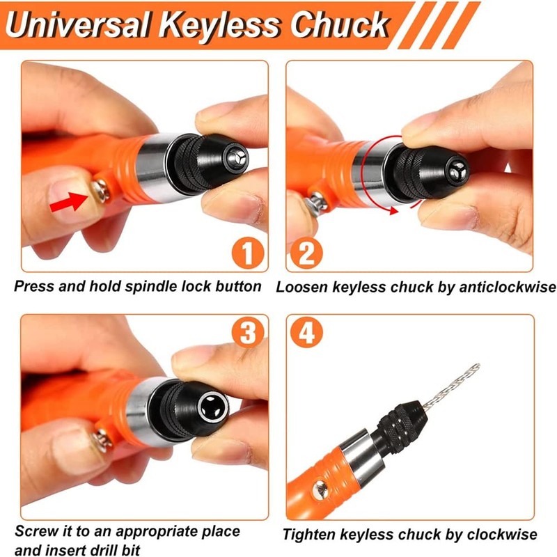 Bjworeye Electric Cordless USB Rechargable Hand Drill Kit for Jewelry
