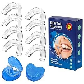 8Pzs Guarda Dental Bruxismo, Retenedores Dentales en 2 Tamaños, Protector Bucal para Dormir, Guardas Dentales para Bruxismo, Bruxismo Protector Dental