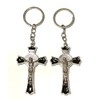 Favorict (2 Pack Christian Saint Benedict Cross Keychain with Jesus