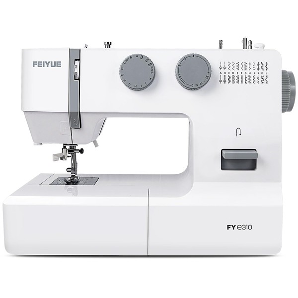 FEIYUE FYe310 Domestic Sewing Machine with Servo Motor, Controllable Speed, Stabilized Stitch, 105 Stitch Applications, Dual LED Lights (White)