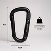 DanRaw Pro Heavy-Duty Black Carabiner Clips (2-Pack or 4-Pack) –