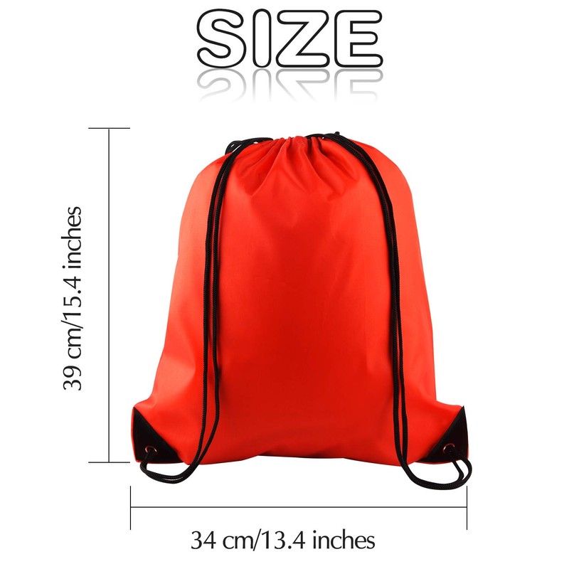 FEPITO 2 Pack Drawstring Backpack Bags Sack Cinch Bag String