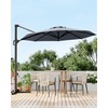 HarmoHaby 10FT Patio Umbrella Cantilever Offset with Base Included, 360-Degree