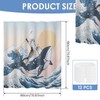 Funny Cat Shower Curtain, Cat Bathroom Curtain Cute Bathing Cat