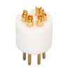 5 Pin Turntable Plug Connector Red Copper Gold Plating Nickel
