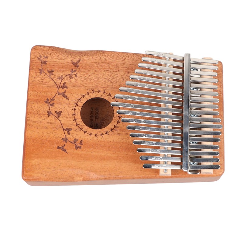 17 Keys Thumb Piano Mahogany Wood Finger Harp Mini Thumb