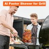 Al Pastor Skewer for Grill, Stainless Steel Vertical Skewer with