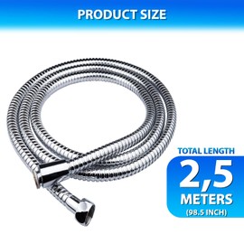 Shower Hose 2.5 m Universal Connection Stainless Steel Anti-Load Shower Hose 2.5 m Shower Hose 250 cm Shower Hose 2 50 m Hose Shower Hose Shower Hose