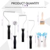 Swpeet 4Pcs Fiberglass Roller Tools and 1Pcs Detail Brushes with