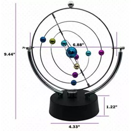 SciencePurchase Kinetic Perpetual Motion Galaxy Desk Toy, Outer Space Gadget Flips and Rotates