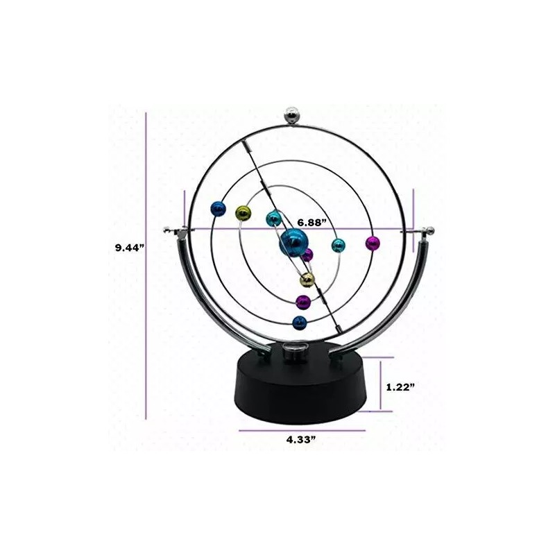 SciencePurchase Kinetic Perpetual Motion Galaxy Desk Toy, Outer Space Gadget